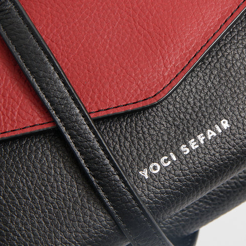 Bolso cuero - Rojo con Negro | Slim Bag