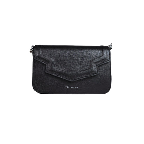 Bolso cuero - NTE - Negro | Flap Bag