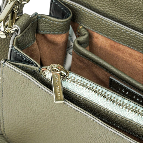 Bolso cuero - NTE - Gris | Flap Bag