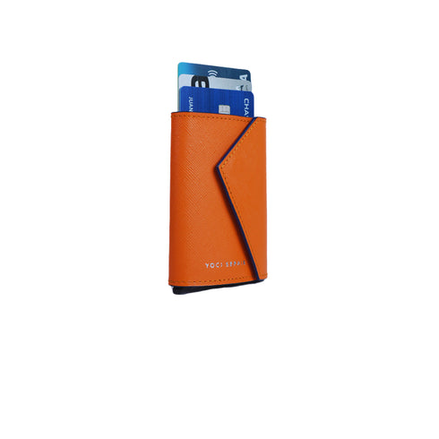 Billetera cuero - Placa Diagonal | Slim Wallet