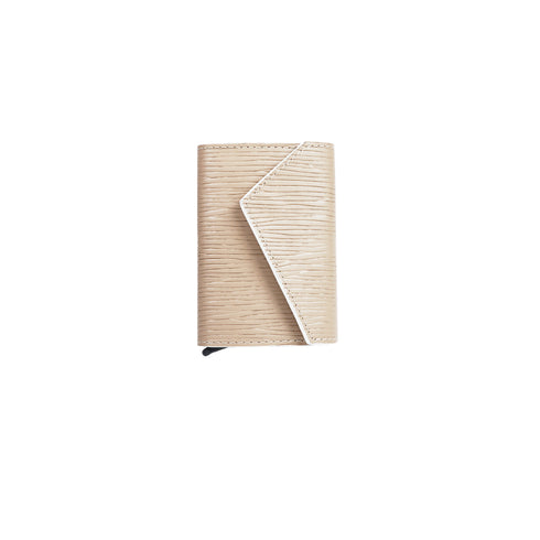 Billetera cuero - Beige Oruga | Slim Wallet