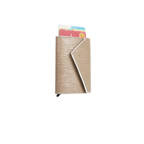 Billetera cuero - Beige Oruga | Slim Wallet
