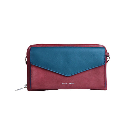 Bolso cuero - Vino Azul | Slim Bag