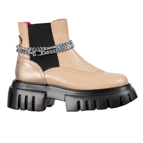 Botas Cuero Arena - Cadena