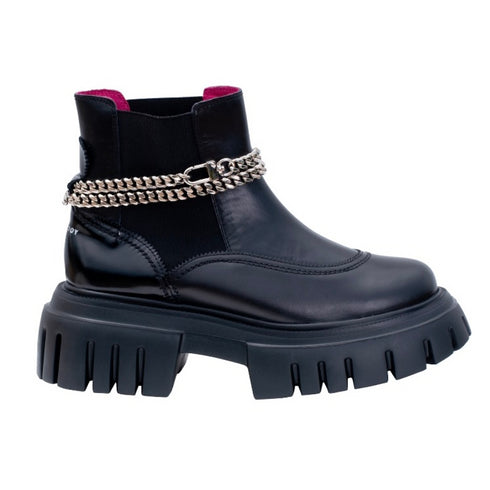 Botas Cuero Negro - Cadena