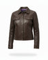 Chaqueta Cuero Regular Fit Chocolate