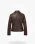 Chaqueta Cuero Regular Fit Chocolate