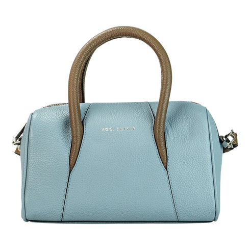 Bolso cuero - Azul Celeste | Mini Baúl