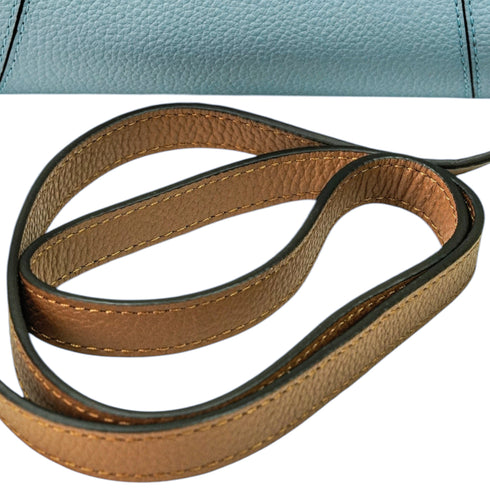 Bolso cuero - Azul Celeste | Mini Baúl