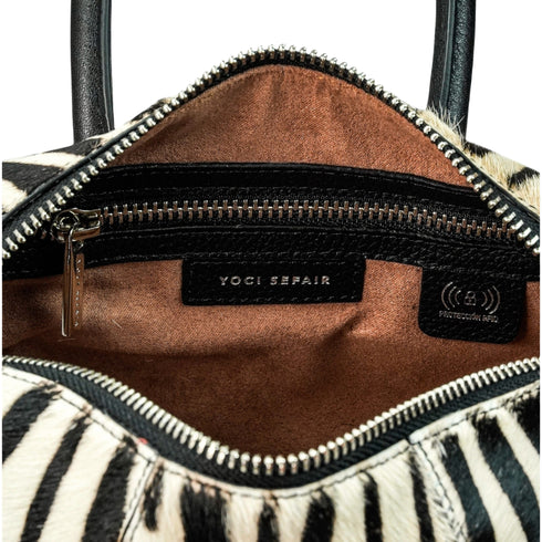 Bolso cuero - Piel Cebra | Mini Baúl