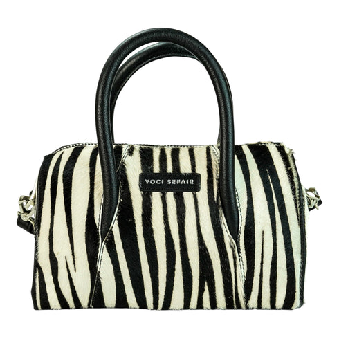 Bolso cuero - Piel Cebra | Mini Baúl