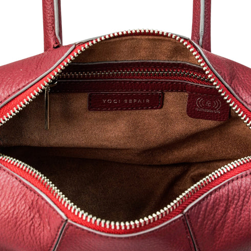 Bolso cuero - Vinotinto | Mini Baúl