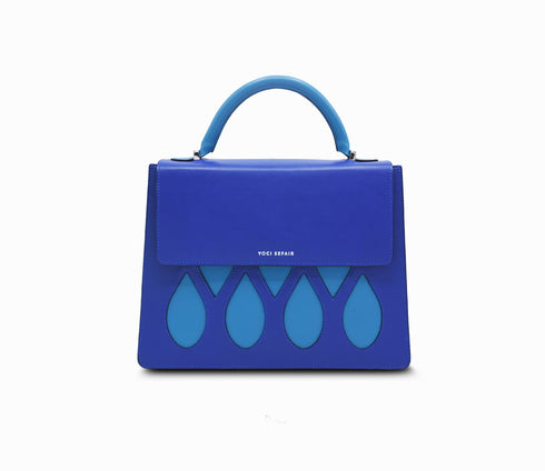 Bolso cuero - RNS - Azul | Shoulder Bag Gotas