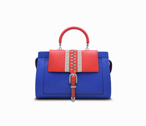 Bolso cuero - RNS - Azul y Rojo | Shoulder Bag