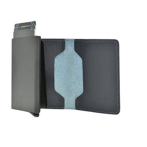 Billetera cuero - Sefair - Azul | Slim Wallet