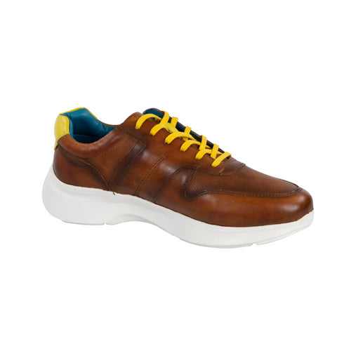 Tenis Cuero - UOMO - Castaño y Amarillo | Sneakers