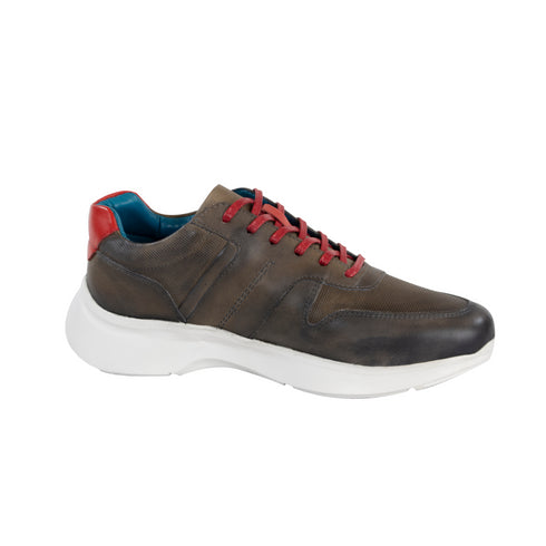 Tenis Cuero - UOMO - Gris y Rojo | Sneakers