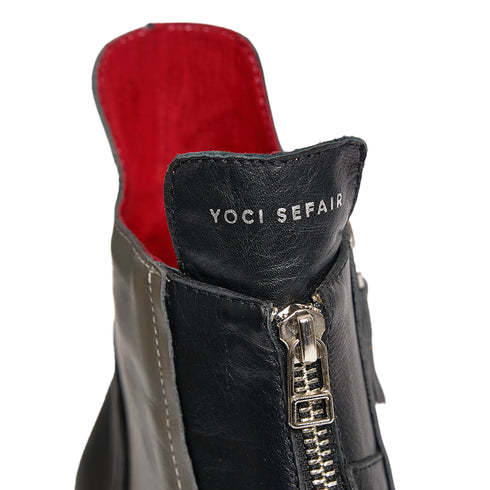 Botas Cuero Gris - Tacón