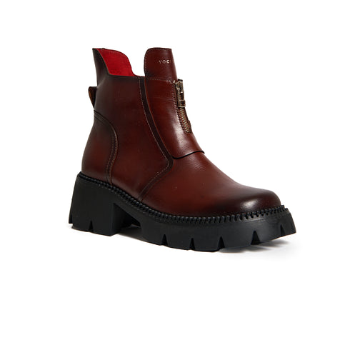 Botas Cuero Caramelo- Tacón