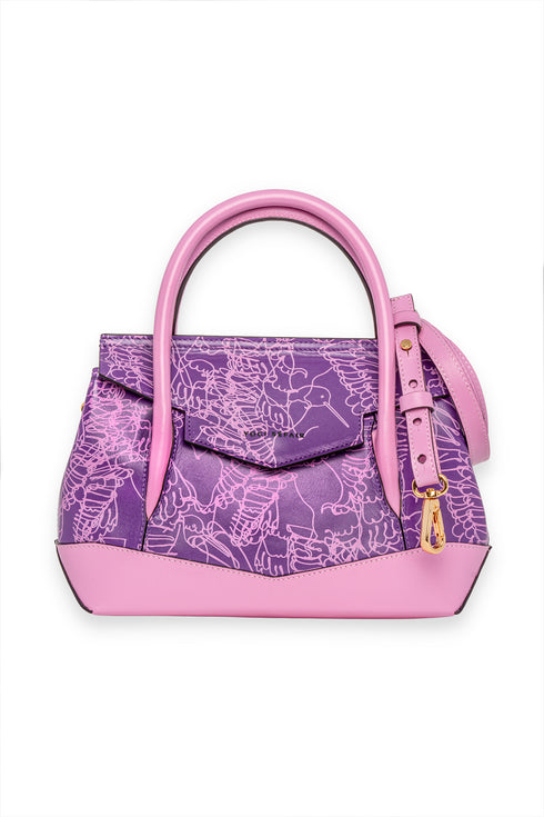 Bolso cuero - VLR - Morado | Hand bag