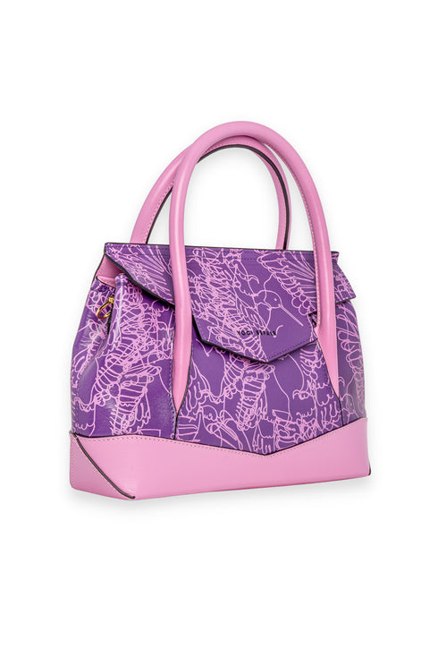 Bolso cuero - VLR - Morado | Hand bag